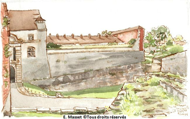 L'entrée de la citadelle de Besançon.Mai 1999.
