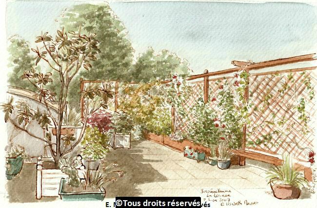 La terrasse de mes parents à Bois Guillaume (près de Rouen).Mai 2007. Collection Jacques et Michèle Masset
