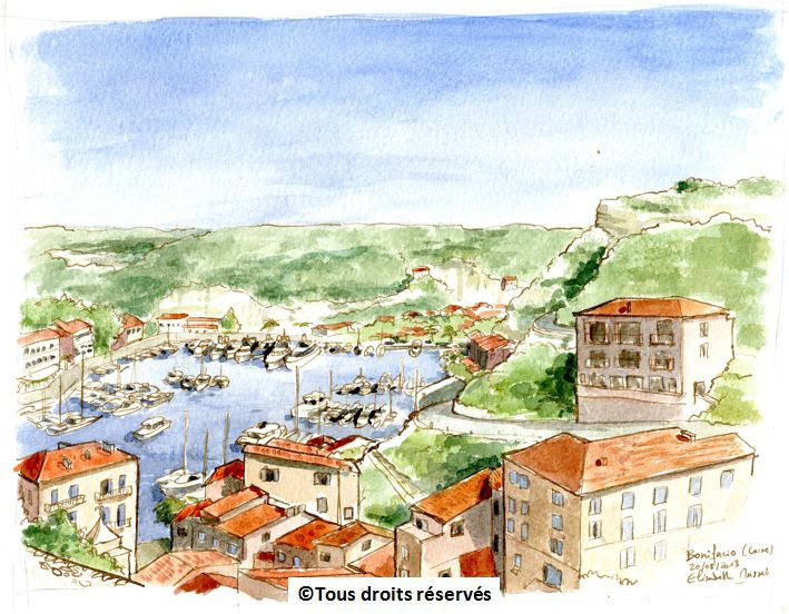 Le port de Bonifacio en Corse.Août 2013.