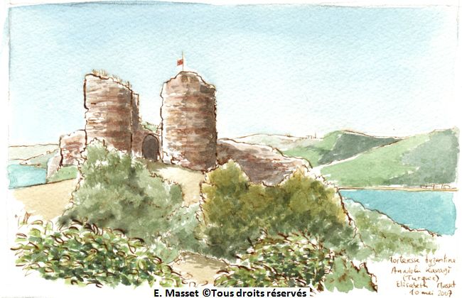 Les ruines de la forteresse qui dominait Anadolu Kavagi, à l'embouchure du Bosphore sur la Mer Noire. 10 mai 2007 (mes 40 ans !) Collection Sophie Masset