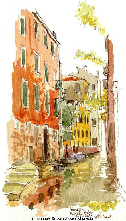 Italie, VeniseAu bout, le grand canal, depuis le quartier San Michele. Octobre 2015
