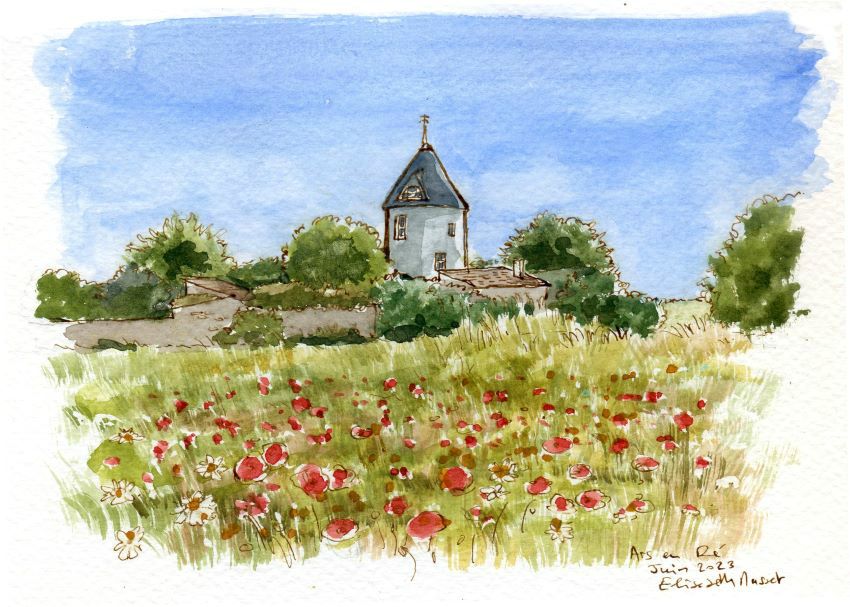 Ars en Ré, vieux moulin. Juin 2023